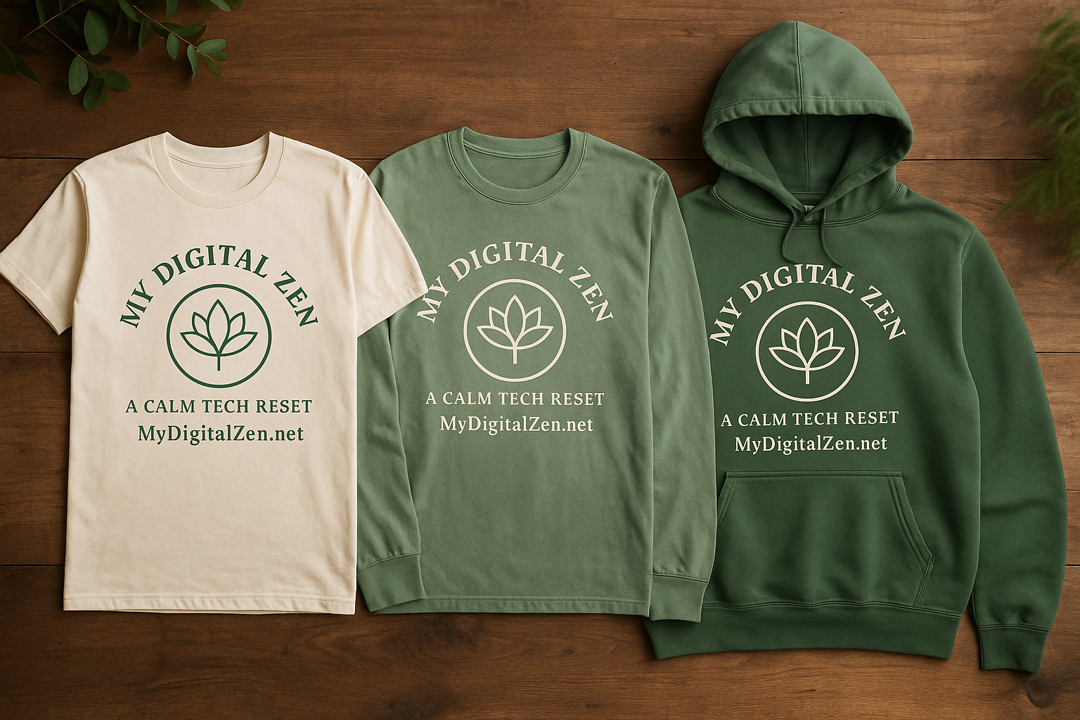 Mindful apparel for your reset journey. Available in two peaceful styles.
